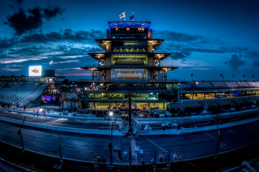 Indianapolis Motor Speedway at nigt