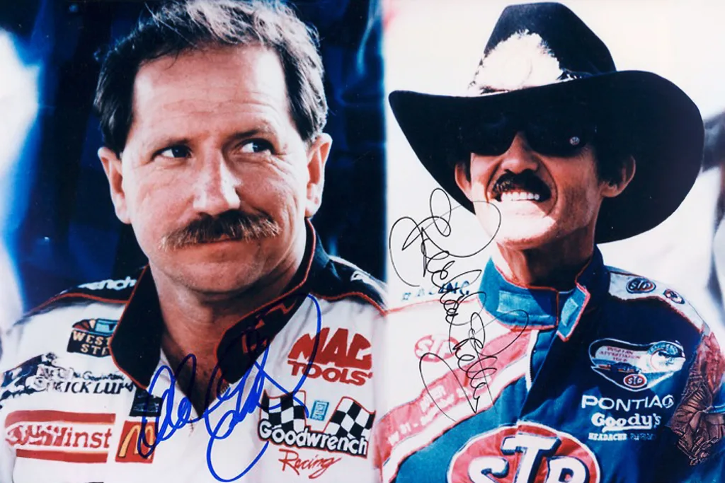 Dale Earnhardt (left) and Richard Petty (right)