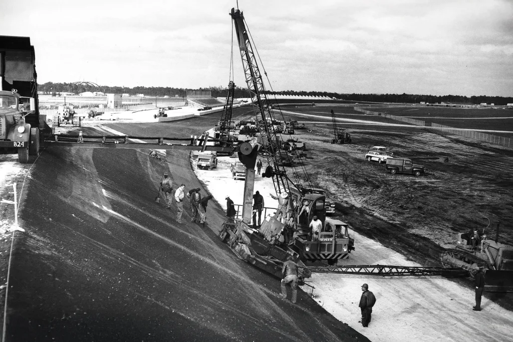 Daytona International Speedway construction