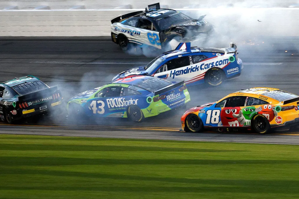 Talladega DraftKings NASCAR crash
