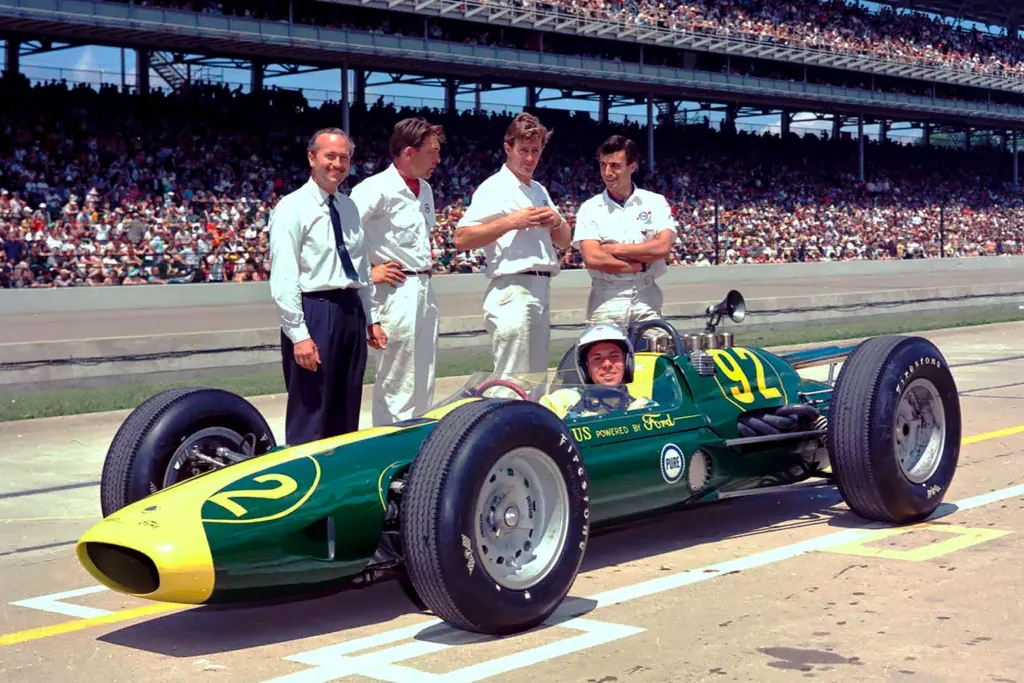 Colin Chapman, Jim Clark and the Lotus Type 29 at Indy '63