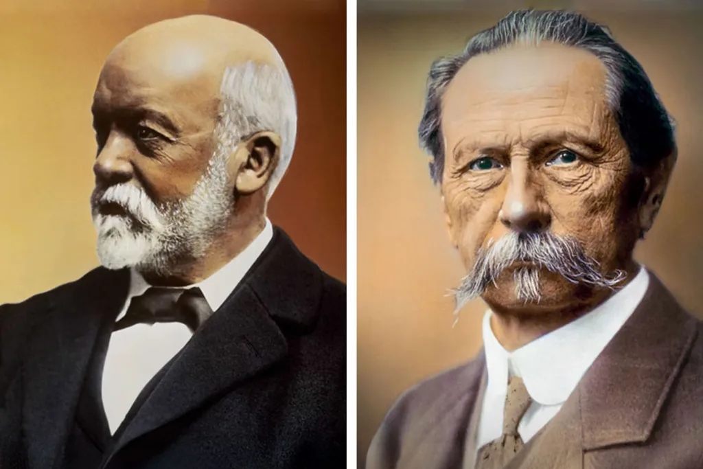 Gottlieb Daimler (left) and Carl Benz (right)